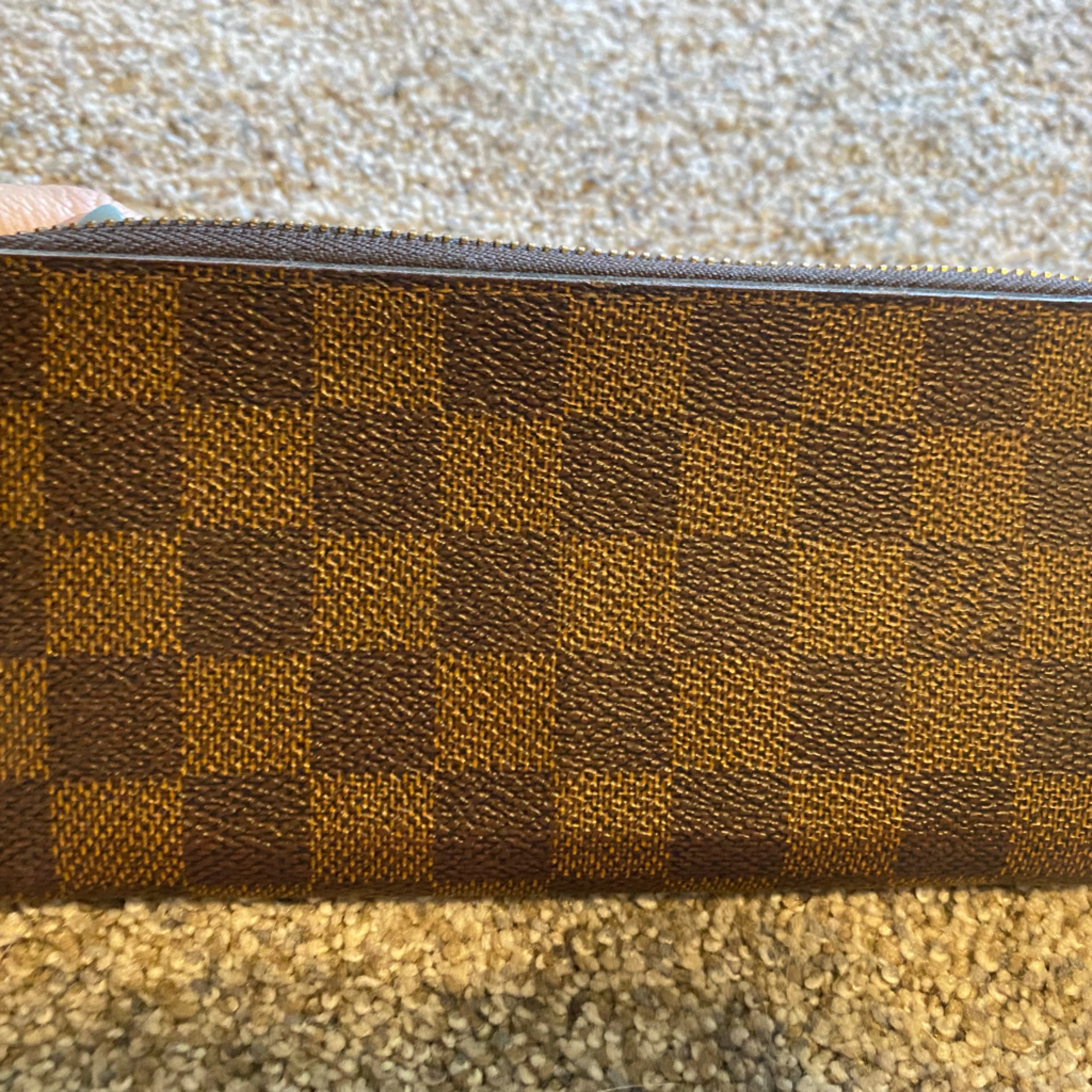 Authentic Louis Vuitton Clemence Damier Ebene Wallet - Rose Ballerine Interior